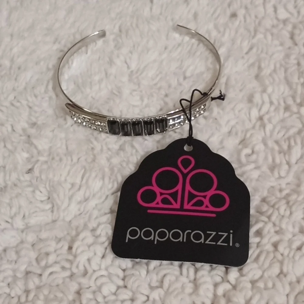 Spritzy Sparkle Silver Cuff Bracelet.